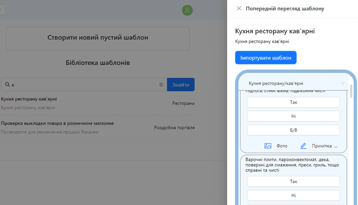 Бібліотека шаблонів AuditBLOOM з розподілом по категоріях